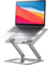Laptop Stand for Desk, Adjustable & Foldable Laptop Riser for 10-15.6 Inch Laptops, Computer Stand for Macbook/Notebook, Portable Ergonomic Holder up to 17.6Lbs - Silver