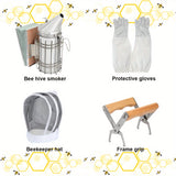 12PCS Beekeeping Supplies, Bee Keeping Starter Kit, Beekeeping Gloves, Bee Hive Equipment, Beekeeping Tools and Supplies Bee Keeping Supplies-All for Beekeepers
