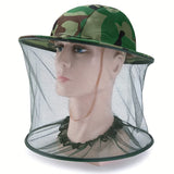 1pc Men's Simple Beekeeping Hat - Protective Bug Face Shield with Mosquito Head Net, Netting Depth for Outdoor Use