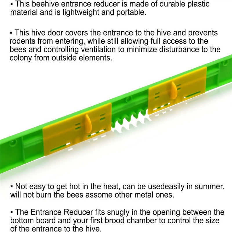 10 Pack BeeHiveGuard Plastic Mouse Guards - Beehive Entrance Reducer for 8 Frame Hives - Beekeeping Hive Entrance Protector
