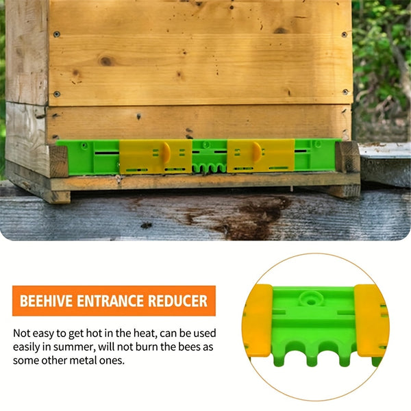 10 Pack BeeHiveGuard Plastic Mouse Guards - Beehive Entrance Reducer for 8 Frame Hives - Beekeeping Hive Entrance Protector