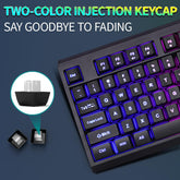 C104 Wireless Gaming Keyboard and Mouse Combo - RGB Backlit, Mechanical Feel, Anti-Ghosting, Rechargeable Battery, 7D 3200DPI Mice for Gamers