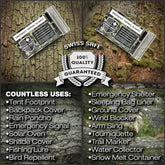 4 Pack Mylar Emergency Blankets for Survival - Compact & Insulated for Cold Weather - Designed for NASA, Outdoor, Running, Camping, Survival, First Aid Car Kit - Woodland Camo, 4 Pack